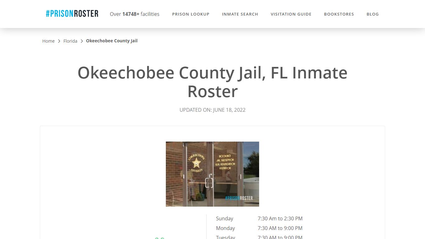 Okeechobee County Jail, FL Inmate Roster